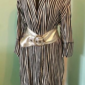 ZARA LONG STRIPED "SMOKING JACKET" AT HOME/OUT